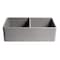 Alfi Brand Gray Matte Smooth Apron 33" x 18" Double Bowl Fireclay Farm Sink ABF3318D-GM - alternate 6